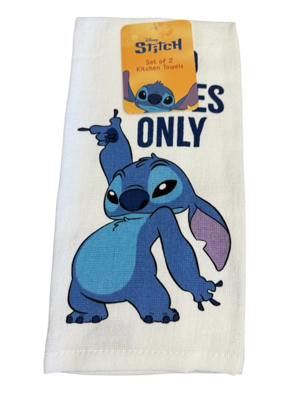 Disney Stitch “Good Vibes Only” 2 Pack Kitchen Towels, 16in x 26in
